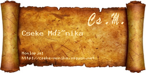 Cseke Mónika névjegykártya